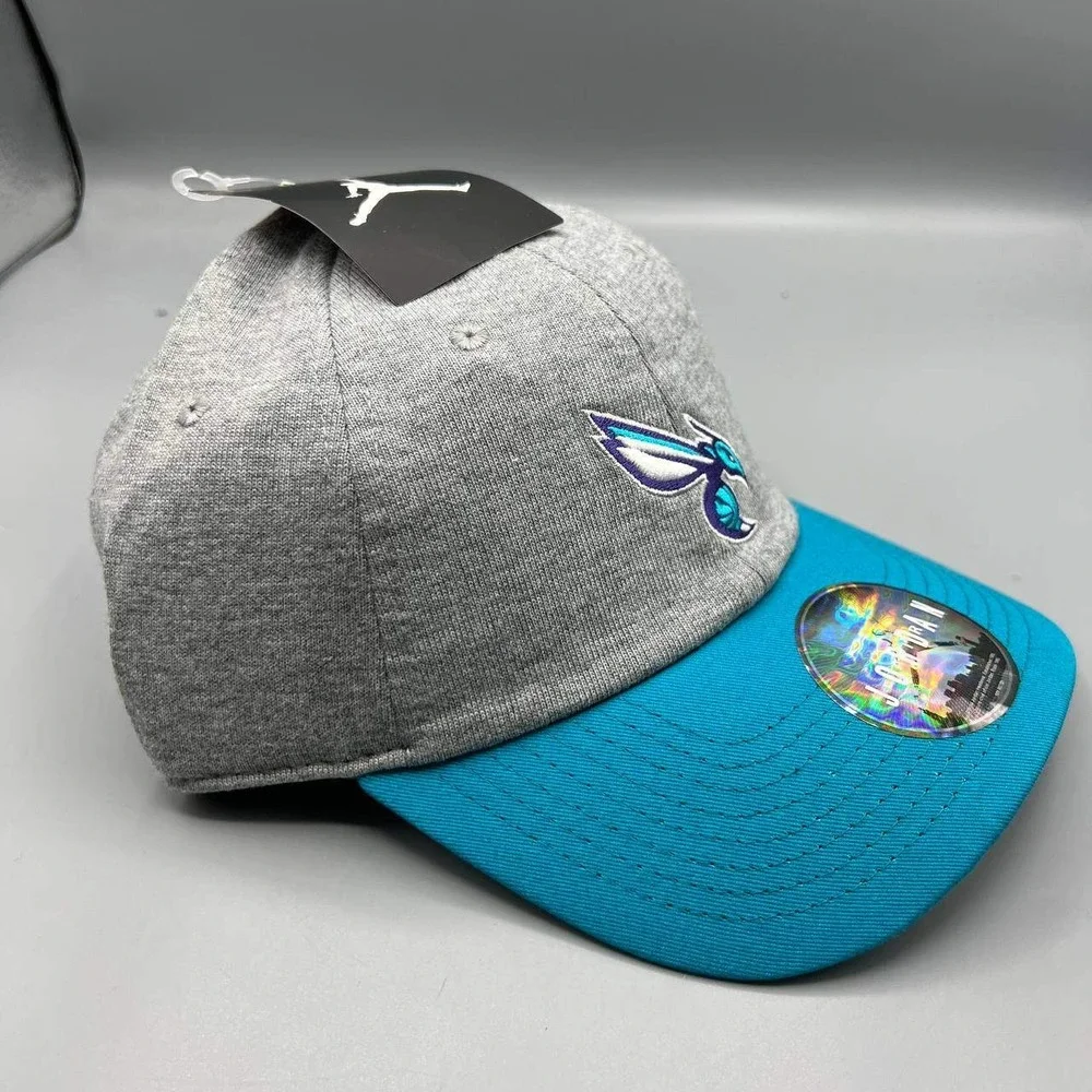 Charlotte‎ Hornets x Air Jordan Hat Men Gray NBA Jumpman Strap Back Cap New